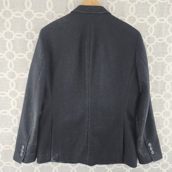 Vince. Wool Blend Black Distressed Men's Blazer 42 - Picture 2 of 12